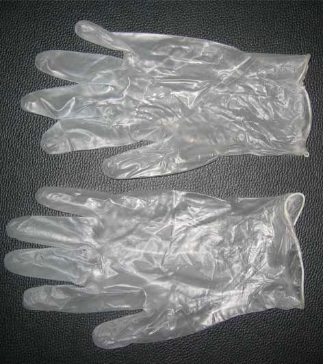天然无尘工业用电子用实验检查用PVC手套（S/M/L/XL）