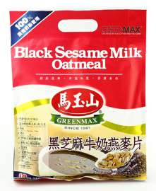 台湾进口食品 马玉山 黑芝麻牛奶燕麦片 10袋入*12包（一件）