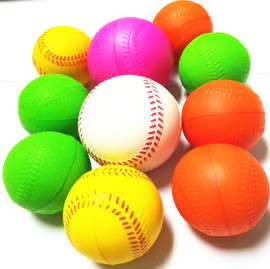厂家直销PU发泡棒球 出口日本环保握力棒球 发泡海绵球